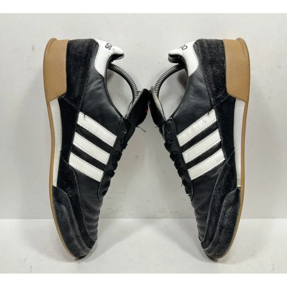 Adidas Mundial Goal Black Leather Indoor Soccer Shoes Lace Up Men’s Size 9_6